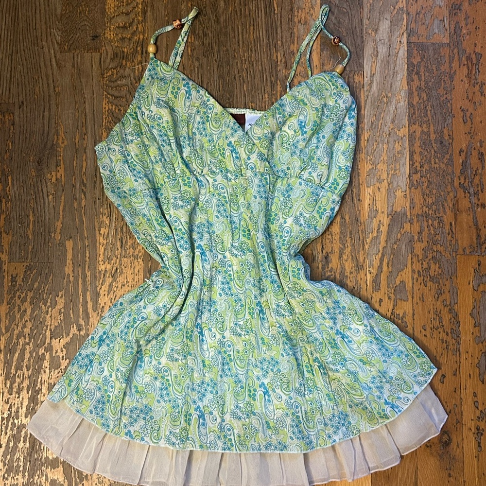 Jordache Green Paisley Tank Top